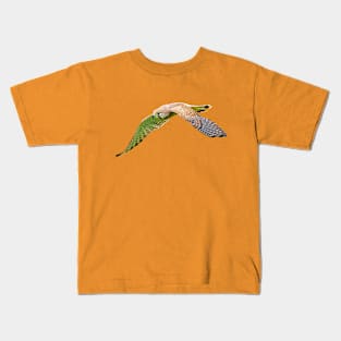 Female Kestrel on the hunt Kids T-Shirt